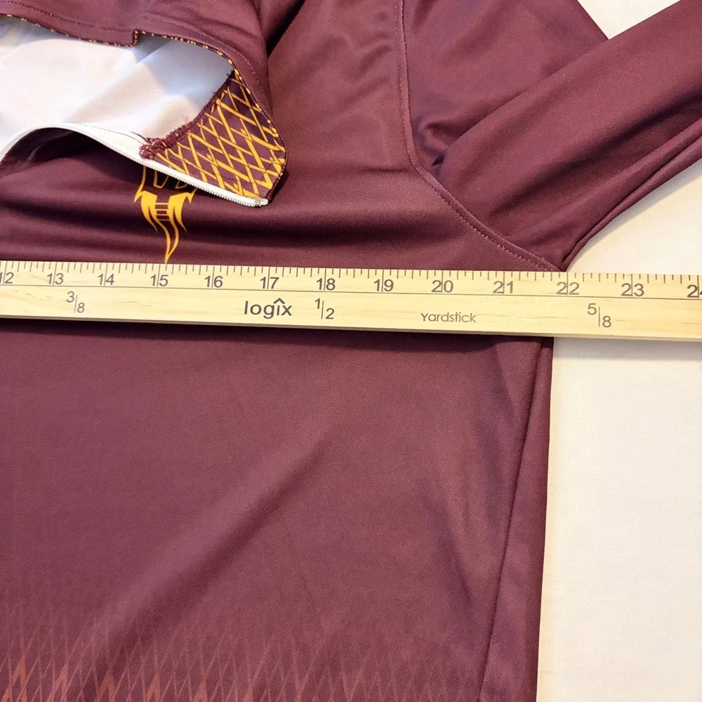 Adidas Arizona State Sun Devils ASU Quarter Zip Pullover Maroon Gold Mens L
